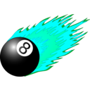 download 8ball With Flames clipart image with 135 hue color