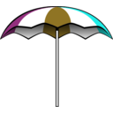 download Summer Umbrella clipart image with 180 hue color