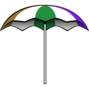 download Summer Umbrella clipart image with 270 hue color