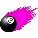 download 8ball With Flames clipart image with 270 hue color