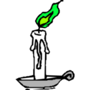download Burning Candle clipart image with 90 hue color