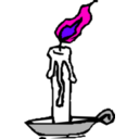 download Burning Candle clipart image with 270 hue color