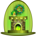 download Christmas Fireplace clipart image with 45 hue color