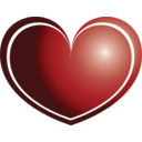 download Outline Red Heart clipart image with 0 hue color