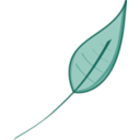 download Green Leaf clipart image with 45 hue color