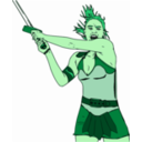 download Female Warrior Color clipart image with 90 hue color