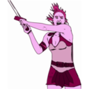 download Female Warrior Color clipart image with 270 hue color