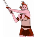 download Female Warrior Color clipart image with 315 hue color