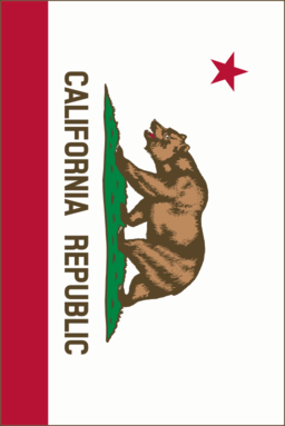 Flag Of California Vertical Thin Border