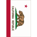 Flag Of California Vertical Thin Border