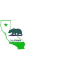 download California Outline And Flag Solid clipart image with 135 hue color