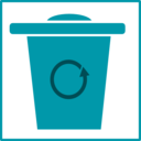download Eco Green Trash Icon clipart image with 90 hue color