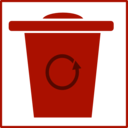 download Eco Green Trash Icon clipart image with 270 hue color