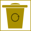 download Eco Green Trash Icon clipart image with 315 hue color