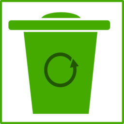 Eco Green Trash Icon