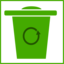 Eco Green Trash Icon