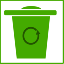 Eco Green Trash Icon