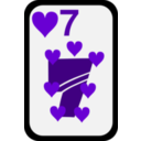 download Seven Of Hearts clipart image with 270 hue color