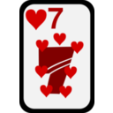 download Seven Of Hearts clipart image with 0 hue color