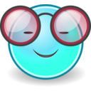 download Tango Face Glasses clipart image with 135 hue color
