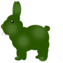download Chocolate Bunny clipart image with 90 hue color