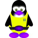 download Tux clipart image with 225 hue color