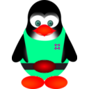 download Tux clipart image with 315 hue color