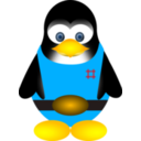 download Tux clipart image with 0 hue color