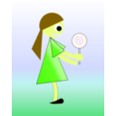 download Girl With Lollypop clipart image with 45 hue color