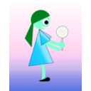 download Girl With Lollypop clipart image with 135 hue color