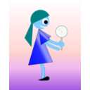 download Girl With Lollypop clipart image with 180 hue color