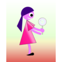 download Girl With Lollypop clipart image with 270 hue color