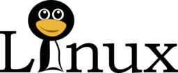 Linux Text With Funny Tux Face