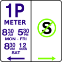 download Sign Parking And No Standing clipart image with 90 hue color