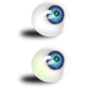 download Eyeball Green Bloodshot clipart image with 90 hue color