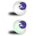 download Eyeball Green Bloodshot clipart image with 135 hue color