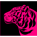 download Tiger clipart image with 270 hue color