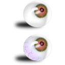download Eyeball Green Bloodshot clipart image with 270 hue color