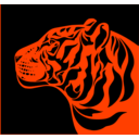 download Tiger clipart image with 315 hue color