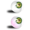 download Eyeball Green Bloodshot clipart image with 315 hue color