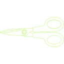 download Scissors clipart image with 90 hue color