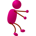 download Stickman clipart image with 135 hue color