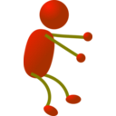 download Stickman clipart image with 180 hue color