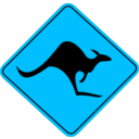 download Roo Road Sign clipart image with 135 hue color