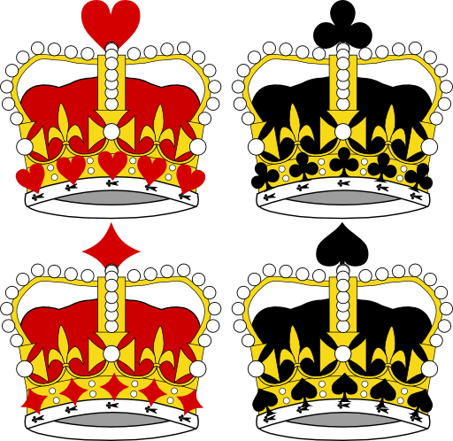 Stylized Crowns For Card Faces