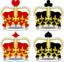 Stylized Crowns For Card Faces