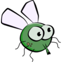 download Cartoon Fly clipart image with 270 hue color