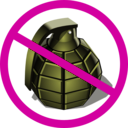 download No Grenades clipart image with 315 hue color