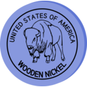 download Wooden Nickel clipart image with 180 hue color