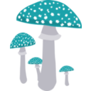 download Mushrooms 4 clipart image with 180 hue color